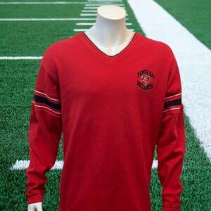 Vintage 90's Tampa Bay Buccaneers V-Neck Pullover Knit Embroidered Sweater Large